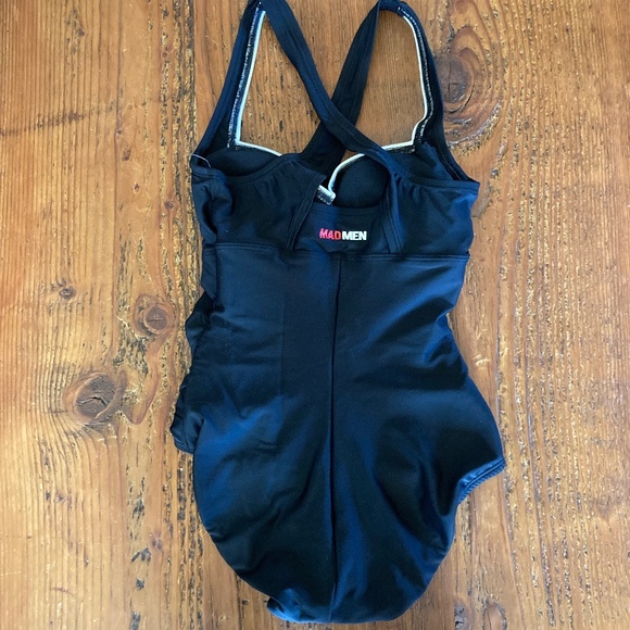 NWOT "Mad Men" Series Speedo Women's Bathing Suit Size 6 Black and White